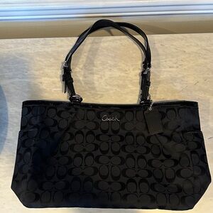 Coach Black Signature Tote